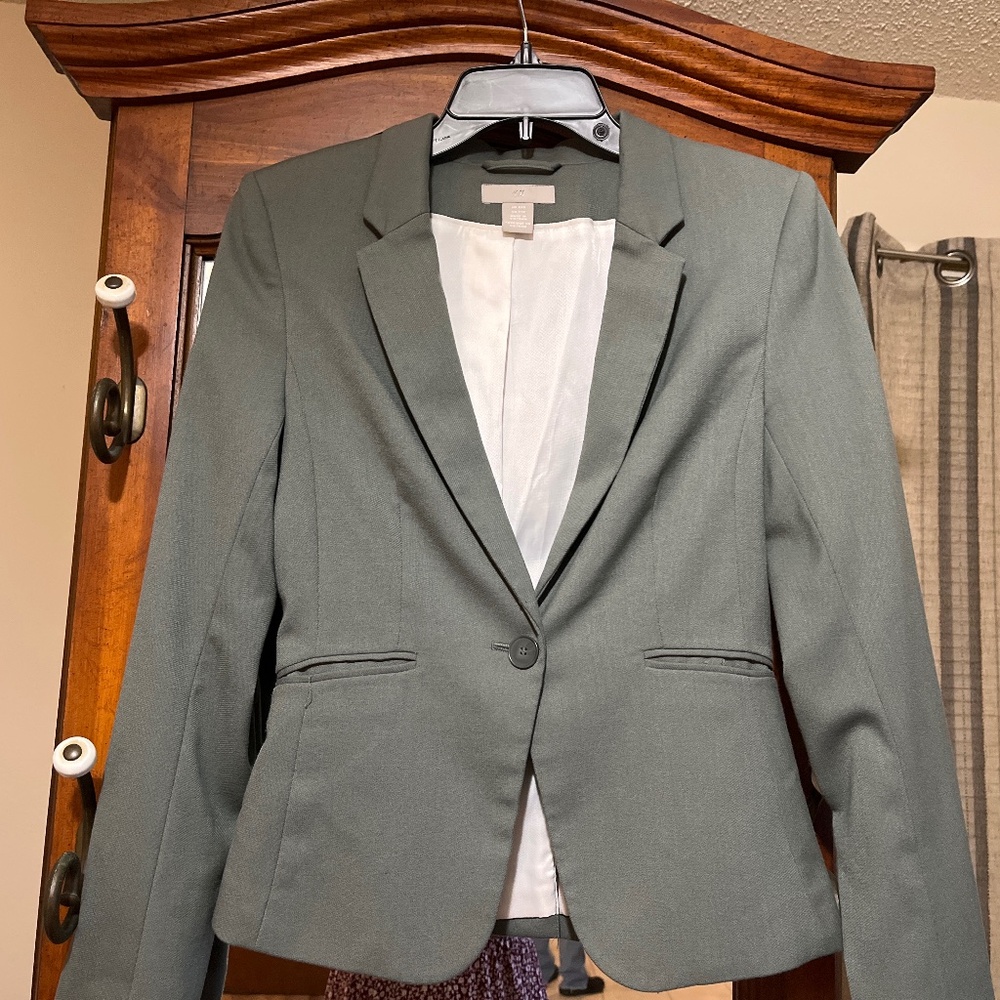 H&M green blazer